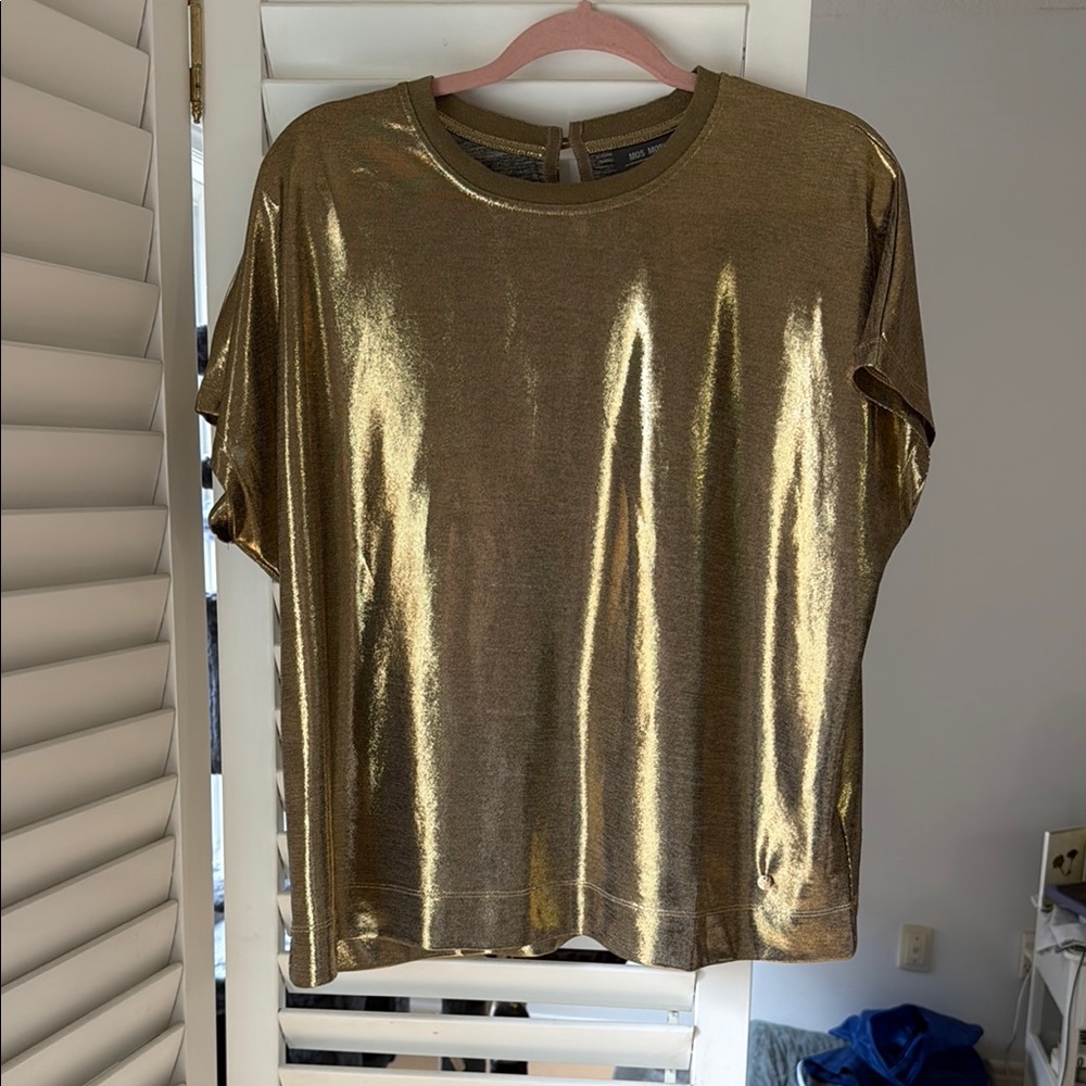 Gold Metallic Women's Top